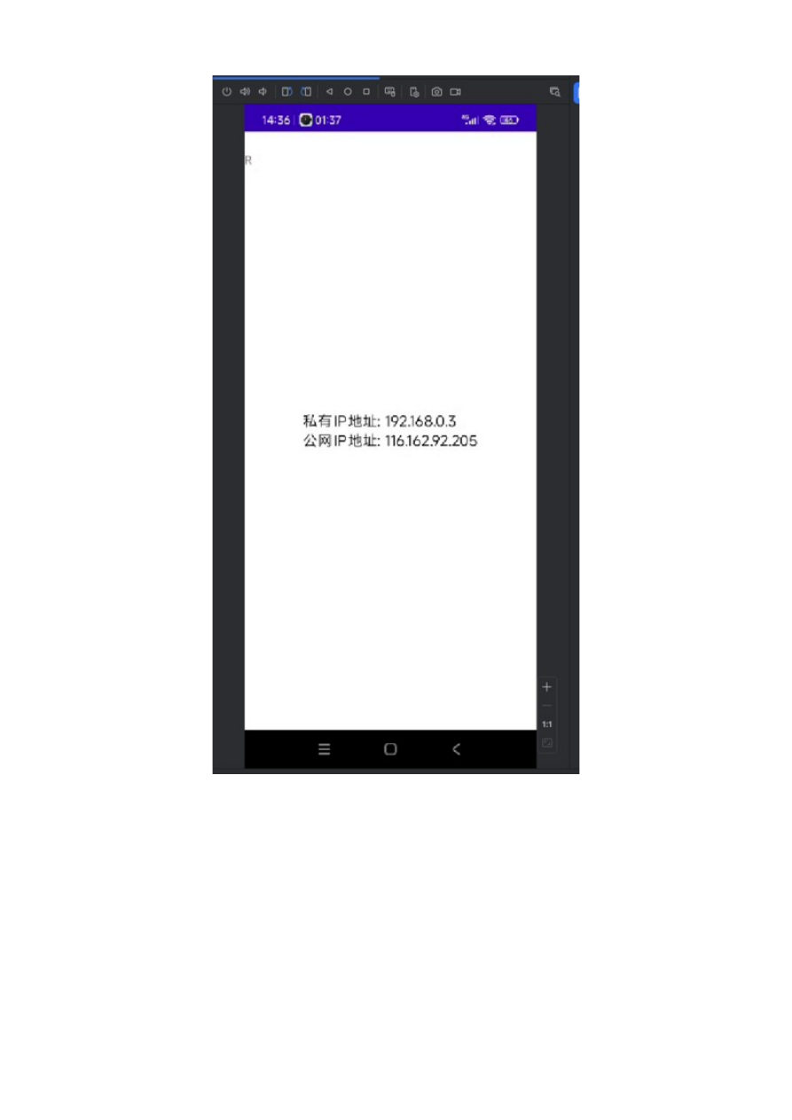 查看本机IP地址功能界面